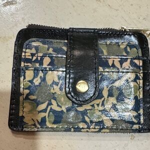 Patricia Nash Black and Blue Floral Wallet